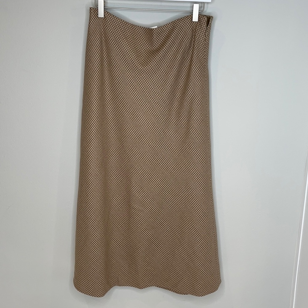 Bernard Zins Honore Brown Long Wool Skirt Size 10
